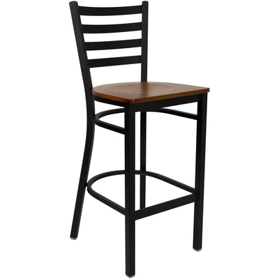 Ladder Back Metal Restaurant Barstool - View 1