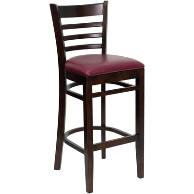 Ladder Back Wooden Restaurant Barstool - View 1