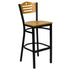 Slat Back Metal Restaurant Barstool