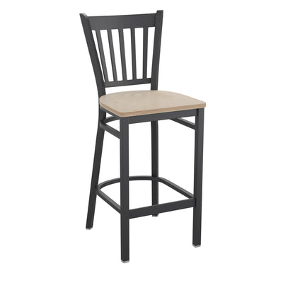 Vertical Back Metal Restaurant Barstool - View 1